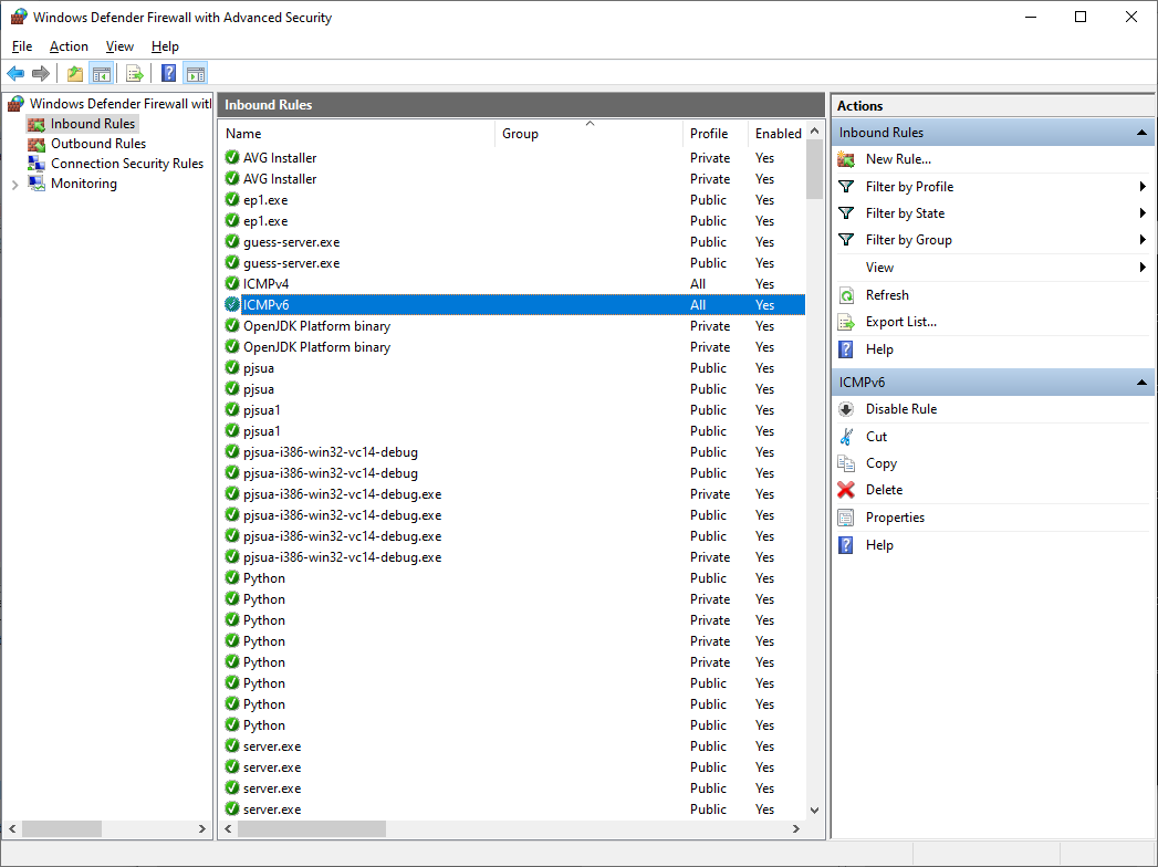 [Windows Defender Firewall]