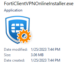 [FortiClient VPN Installer]